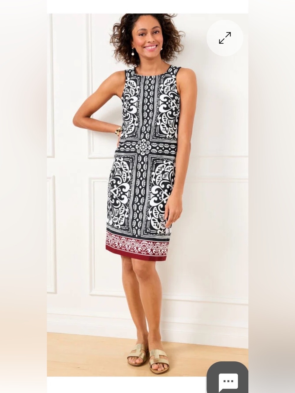 Talbots Effortless Jersey Medallion Shift Dress - size Large!!